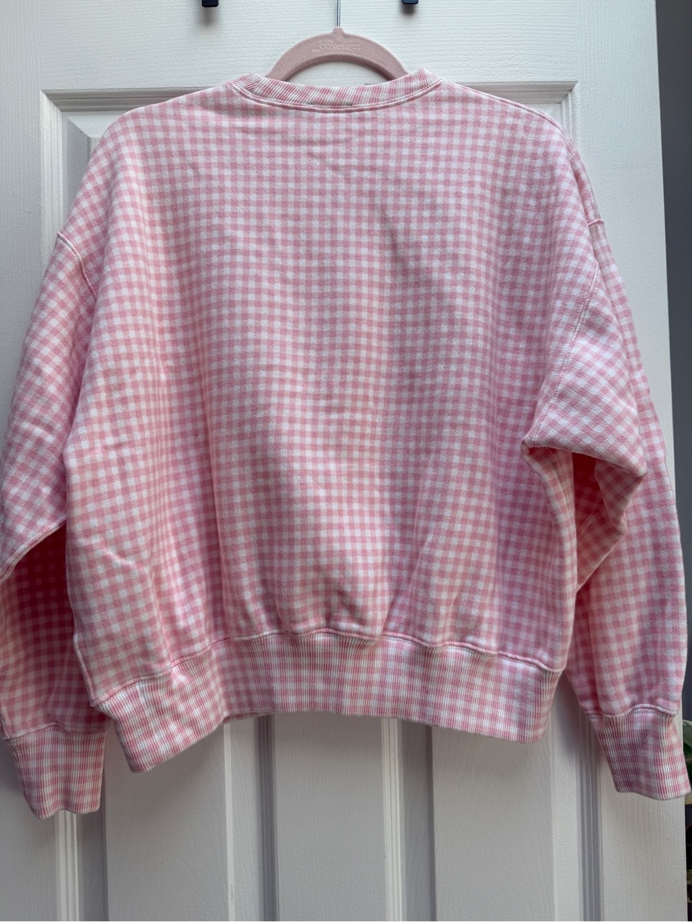 Ralph Lauren Polo Pink Gingham Crewneck Sweater - Picture 2 of 3